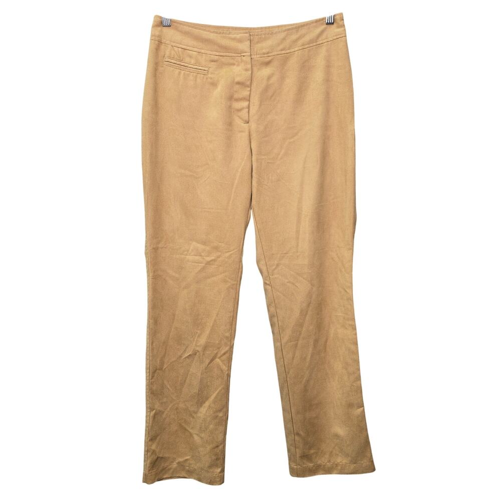 VTG Caribbean Joe Pants Womens Size 10 Tan Suede Bohemian Festival 90s Western